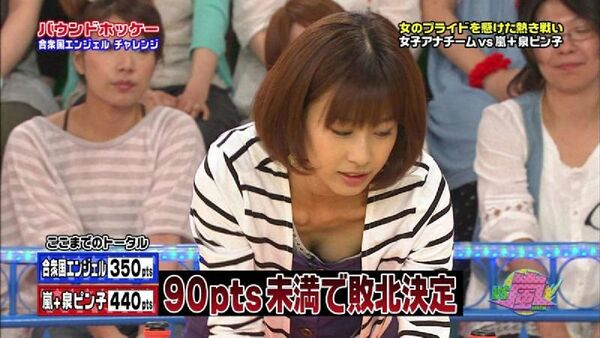 テレビ胸チラエロ画像