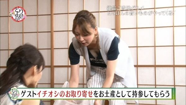テレビ胸チラエロ画像