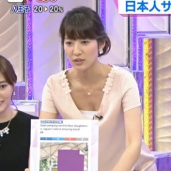 テレビ胸チラエロ画像