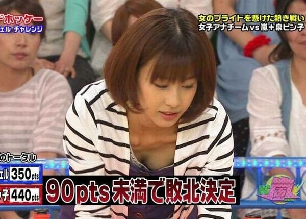 テレビ胸チラエロ画像