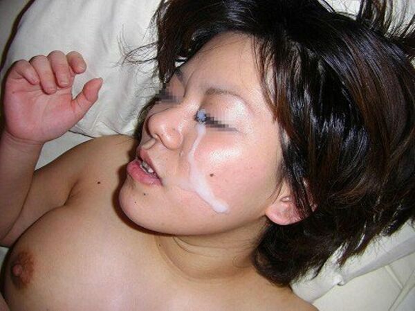 素人顔射エロ画像