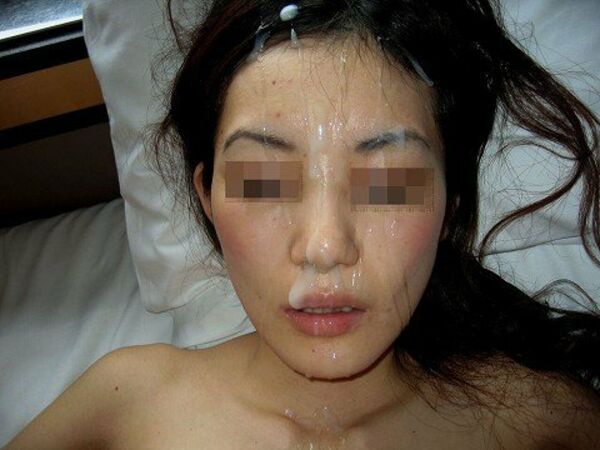 素人顔射エロ画像