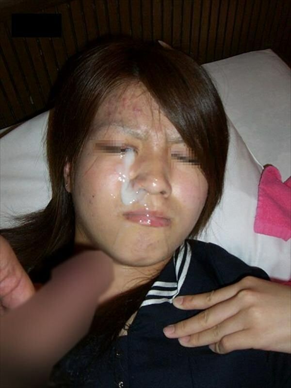 素人顔射エロ画像