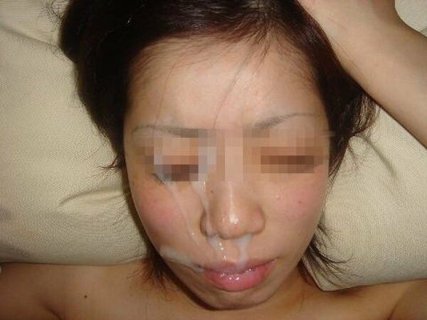 素人顔射エロ画像