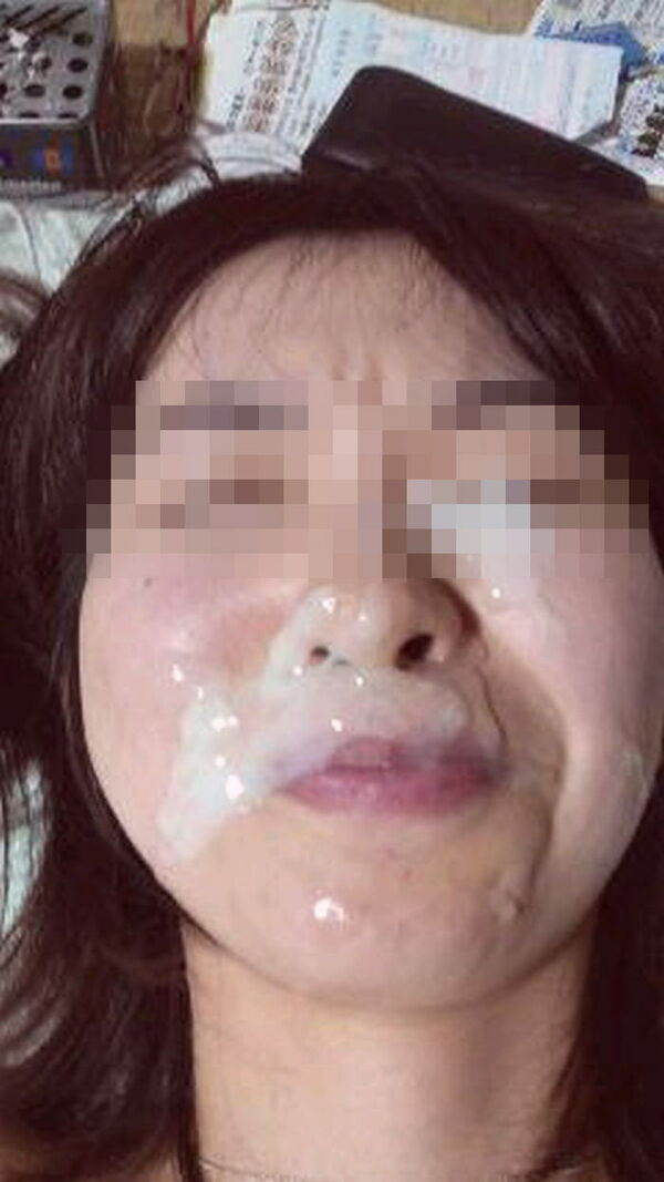 素人顔射エロ画像