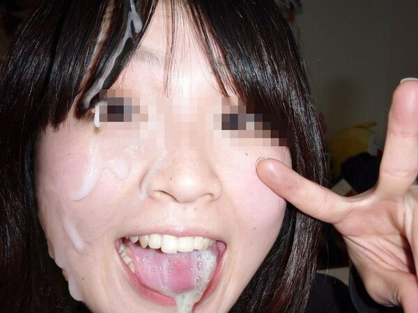 素人顔射エロ画像