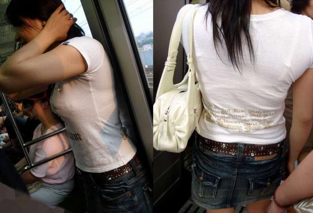 街なかで盗撮。パン線や食い込みなどエロい光景が広がっている。のサムネイル