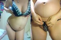 出産間近！？ぽっこりお腹が可愛らしいマタニティエロ画像！！