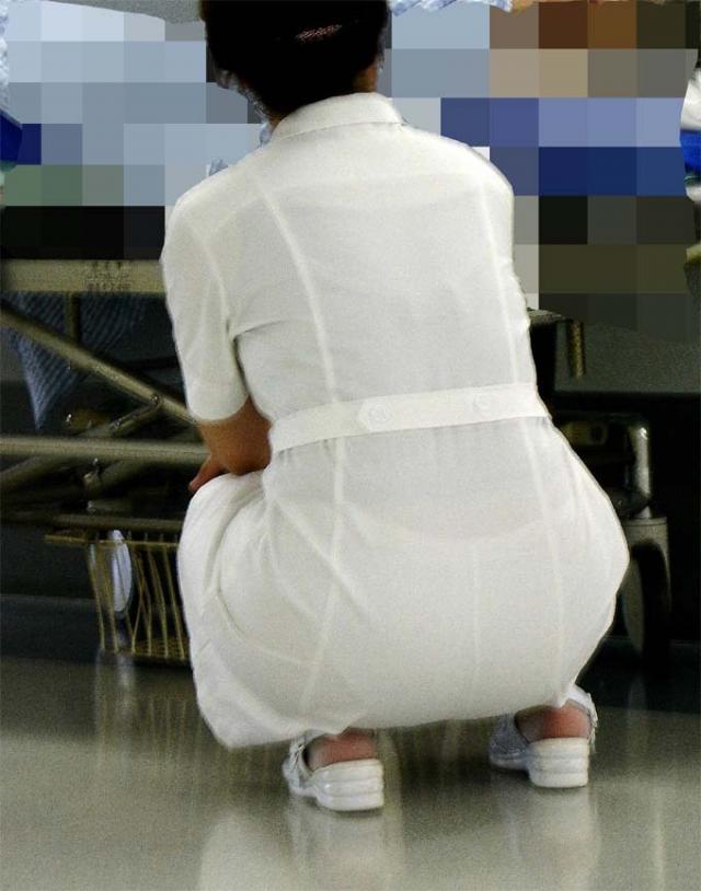 街中で見かけるナースの透けブラ透けパン率が高い！！のサムネイル