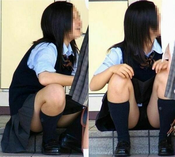 JKしゃがみパンチラ 59枚目