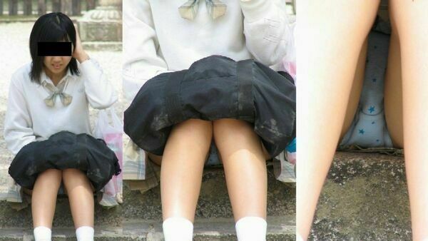 JKしゃがみパンチラ 68枚目