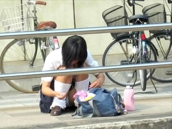 JKしゃがみパンチラ 87枚目